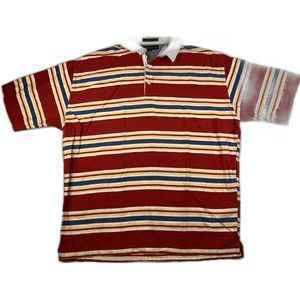 Vintage Tommy Hilfiger Striped Short Sleeve Cotton Pullover Shirt Men's Size XL
